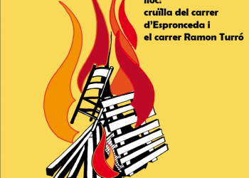 Foguera de sant Joan al Poblenou